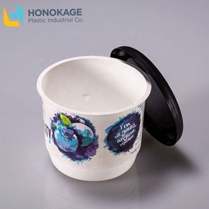 Venta al <span class=keywords><strong>por</strong></span> mayor eco duradera Impresión de logotipo personalizado desechable IML <span class=keywords><strong>ronda</strong></span> 180g pp de yogurt yogur contenedor de plástico taza de yogur con tapa - Product Image 5