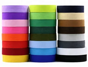 Fita elástica plana colorida personalizada para uso em roupas