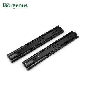 GORGEOUS Kim Loại Đầy Đủ Mở Rộng Vòng Bi Tủ Ngăn Kéo Đen Telescopic Tự Đóng Thủy Lực Ngăn Kéo Trượt - Product Image 2