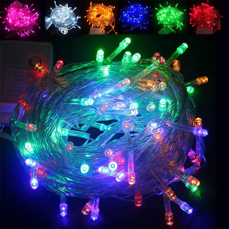 חג המולד חיצוני 10M 100 LED פיית אור נצנץ כוכב קישוט led חג גרלנד מחרוזת אורות