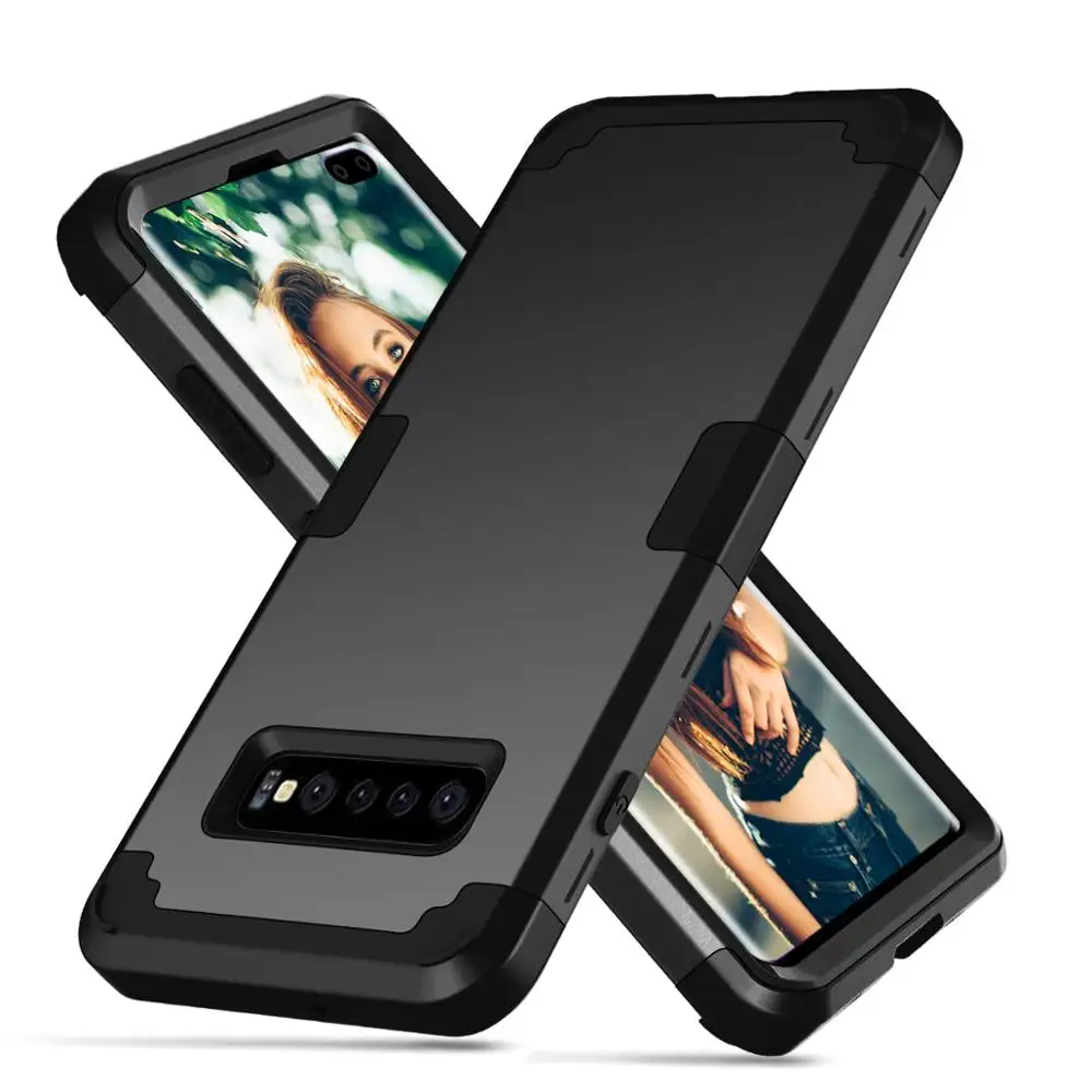 cover case for samsung s10 plus,2 in 1 PC+Silicone phone case for samsung s10 plus