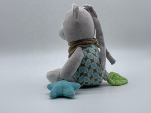 Carino morbido <span class=keywords><strong>peluche</strong></span> orsacchiotto <span class=keywords><strong>grigio</strong></span> con carillon e sonaglio lavato in cotone PP ripieno per compleanni - Product Image 3