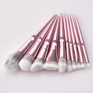 Juego de brochas de maquillaje de 10 piezas mojadas y salvajes con logotipo personalizado color rosa - Product Image 4