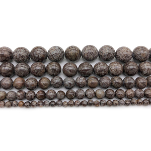 Perles de pierres <span class=keywords><strong>semi</strong></span>-précieuses naturelles, marron, flocons de neige, <span class=keywords><strong>pour</strong></span> la <span class=keywords><strong>fabrication</strong></span> de <span class=keywords><strong>bijoux</strong></span>, bracelet, (AB17107), livraison gratuite - Product Image 4