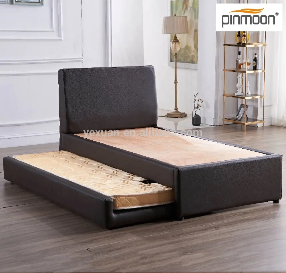 2019 disegni di legno del letto singolo di stoccaggio eccellente con estraggono il letto