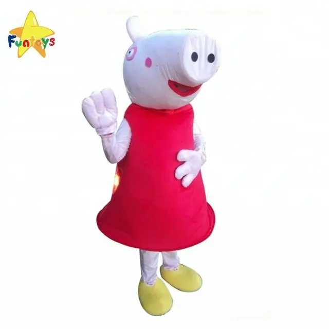 Funtoys CE Hot Italia pink babi & George kartun karakter Dewasa maskot kostum
