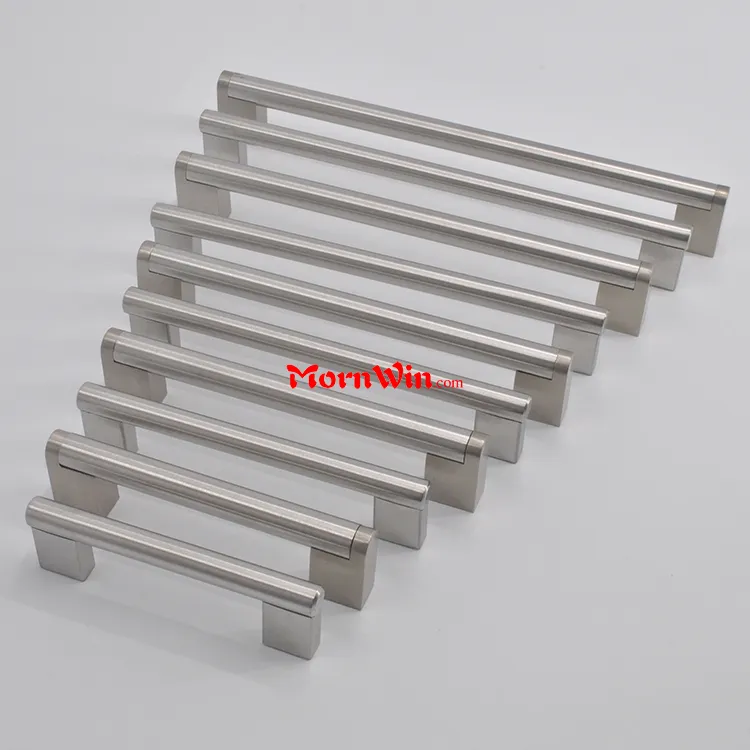 Round Brushed stainless steel kitchen aluminum profile cabinet handles