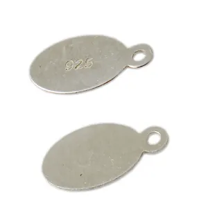 Beadsnice ID 28327 925 sterling silver jewelry stamping blanks oval bulk charms wholesale