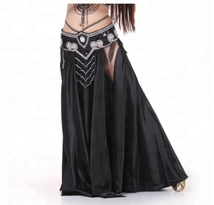 Bestdance Abbigliamento da Danza per Donne, Gonna per Danza del Ventre con Spacco Laterale, Vita Elastica in Raso di Seta - Product Image 2