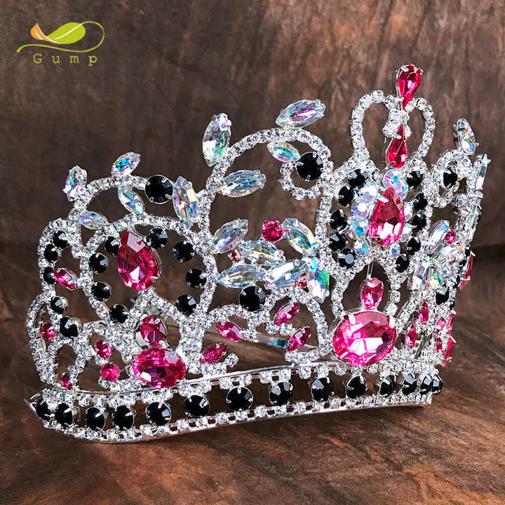 Shop Our Pageant Customized Pink Crystal Crown Hair Tiaras