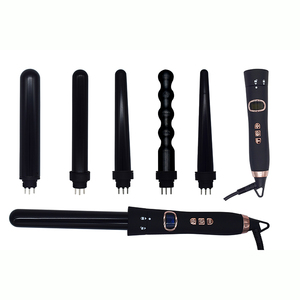Más caliente del pelo curling varita 5 en 1 con curling varita titanio <span class=keywords><strong>Rizador</strong></span> profesional - Product Image 5