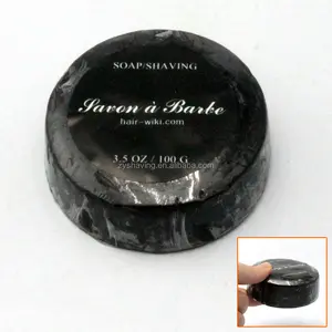 3.5Oz/100G Top Grade Man Mannen Handgemaakte Natuurlijke Scheren Body Zeep Voor Bar Zwart Salon De Beste luxe Scheerschuim