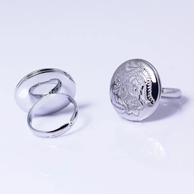 Beadsnice id13909 anéis da moda, achados de joias, foto, medalhão, tamanho 6, vendido por metal, anéis em branco