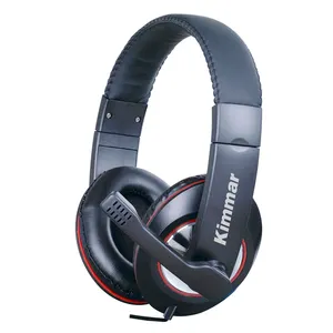 Headset komputer Stereo berkabel telinga kualitas tinggi Headphone suara Super jernih Speaker 40mm dengan mikrofon gantung