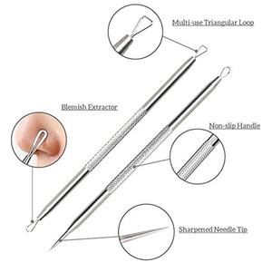 New 6pcs Stainless Steel Washer Comedone Extractor Kit Closed Loop Extractor <strong>Blackhead</strong> <strong>Remover</strong> <strong>Tool</strong> - Product Image 2