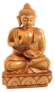 Atractiva estatua de Buda de madera India al por mayor - Product Image 2