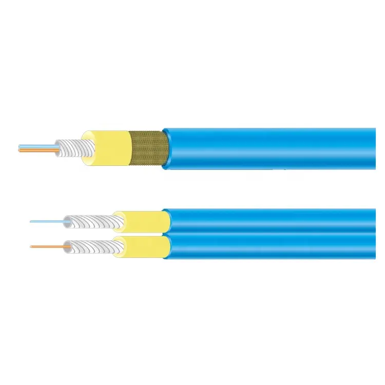 Multimodo FTTH Duplex Armored Cabo De Fibra Óptica de Energia