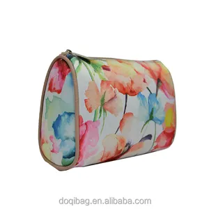 Custom elegant travel satin make up pouch women bags portable travel cosmetic bag