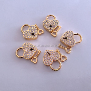 आइवोडफ गोल्ड सिल्वर 30*39 मिमी राइनस्टोन हार्ट लॉक डायरी नोटबुक - Product Image 5