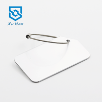 Étiquette de bagage en alliage d'aluminium Xuhan modèle 001 de haute qualité avec impression laser, portable pour voyages aériens, étiquettes d'étagère d'entrepôt