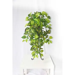 ほぼ自然な人工ゼラニウム吊りバスケット装飾シルク植物観葉植物