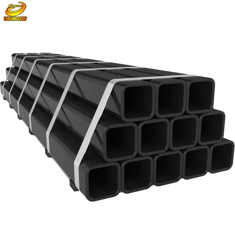 Black Stocking Steel Square And Rectangular Iron Pipe Tube Price