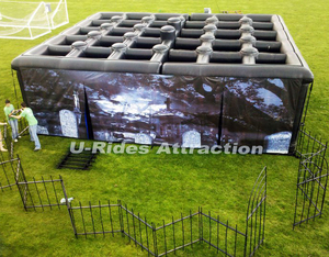 Labyrinthe hanté gonflable de labyrinthe de zombie d'halloween de vente chaude pour l'étiquette de laser - Product Image 4