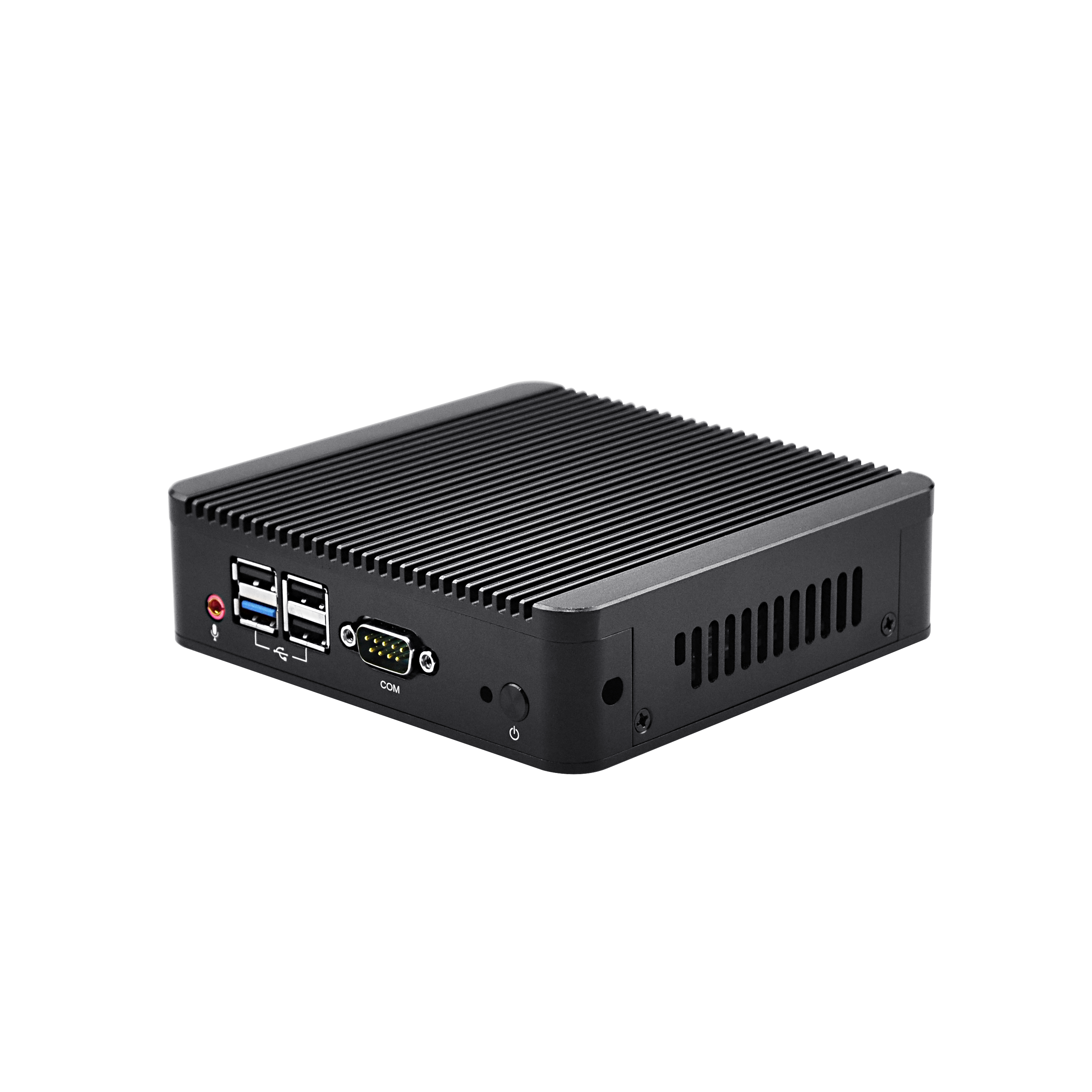 12 V X86 integrado Linux Mini Pc J1800 Intel Nuc Shenzhen barato Nettop caja sin ventilador multi Lan Linux Mini Pc de bolsillo