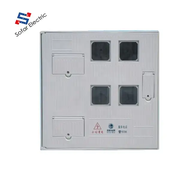 SMC 유리 섬유 강화 폴리 에스테르 전기 미터 상자