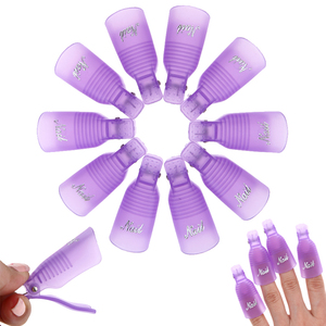 Kit de manucure et pédicure avec dissolvant pour vernis à ongles en gel, ensemble de capuchons réutilisables, dégraissant, enveloppe pour les doigts, nettoyant, clip pour retirer le vernis - Product Image 4