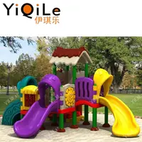 Детские уникальные уличные игрушки, используемые пластиковые горки, игровая площадка для продажи