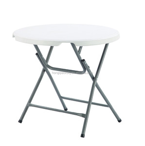 Mesas de comedor plegables redondas de 80cm y silla, mesa de centro interior para exteriores, mesa de cóctel - Product Image 1