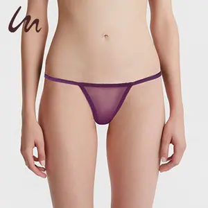 China Hersteller Benutzerdefinierte Neueste Mode Große Größe Transparent Panty Mädchen Höschen Tanga Unterwäsche G-String Sexy Dessous