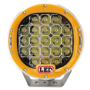 Luz de led redonda para trabalho automático, lâmpada led de 105w, 7 polegadas fora da estrada