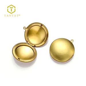 Gold Plated Jewelry findings Round Ball shape Stylish Locket Pendant Charm