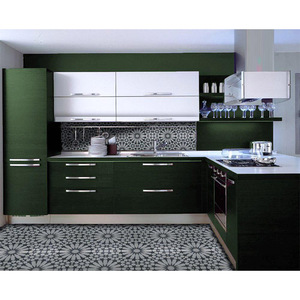 Sang trọng phẳng phía trước tủ bếp đơn giản cài đặt Laminate nhựa nhân tạo đá cẩm thạch bàn MDF vòi ngăn kéo giỏ - Product Image 6