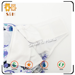 尿布可重复使用尿布布婴儿尿布内衣/婴儿可爱儿童口袋涤纶PUL秘密花园拉丝面料 - Product Image 5