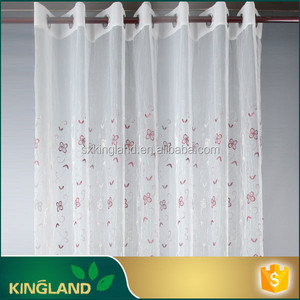 Latest alta calidad de encargo de flores bordadas a mano ready made pura tela de la cortina. - Product Image 2