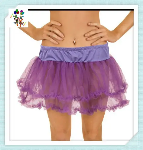 Sexy Skirts Cheap Chiffon Party Wear Dance Costume Tulle Purple Sexy Tutu Skirts HPC-3033