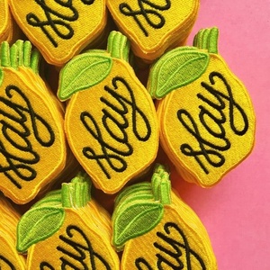 Patch brodé de haute qualité inspiré de Beyoncé, motif citron, à thermocoller, vente en gros - Product Image 1