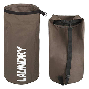 Sac à linge à bandoulière pratique extra large sac de rangement en nylon durable pour vêtements sales avec fermeture à boucle pour College Dor, - Product Image 2