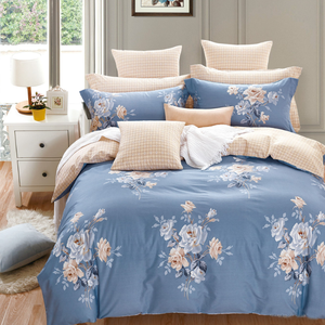 Vente en gros <span class=keywords><strong>de</strong></span> <span class=keywords><strong>housse</strong></span> <span class=keywords><strong>de</strong></span> <span class=keywords><strong>couette</strong></span> et <span class=keywords><strong>de</strong></span> drap <span class=keywords><strong>de</strong></span> lit en coton 100% <span class=keywords><strong>bleu</strong></span> imprimé <span class=keywords><strong>de</strong></span> motifs floraux classiques du fournisseur chinois - Product Image 2
