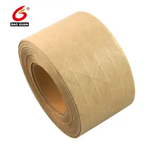 Water Activate fiber reinforced Kraft Paper Gummed Tape for Sealing