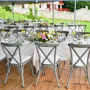 Polyvalent Church Restaurant Parti Banquet Chaise Tiffany Café Bistro Location Non Pp En Plastique De Mariage En Bois Chaise D'événement