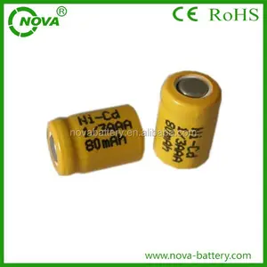 Ni-cd bateria recarregável 1.2v 1/3aaa, 80mah