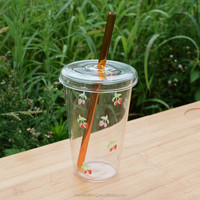 Pipette en verre recyclé lavable et réutilisable pour boissons et jus, design créatif et écologique