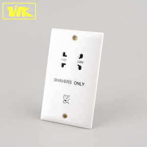 Enchufe de afeitadora de pared eléctrica de alta calidad con transformador de línea delgada para hotel - Product Image 1