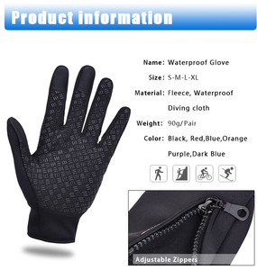 YOUME Sports Winter Windproof <strong>Gloves</strong> Cycling <strong>Gloves</strong> Unisex Anti-slip Bicycle <strong>Warm</strong> <strong>Gloves</strong> - Product Image 2