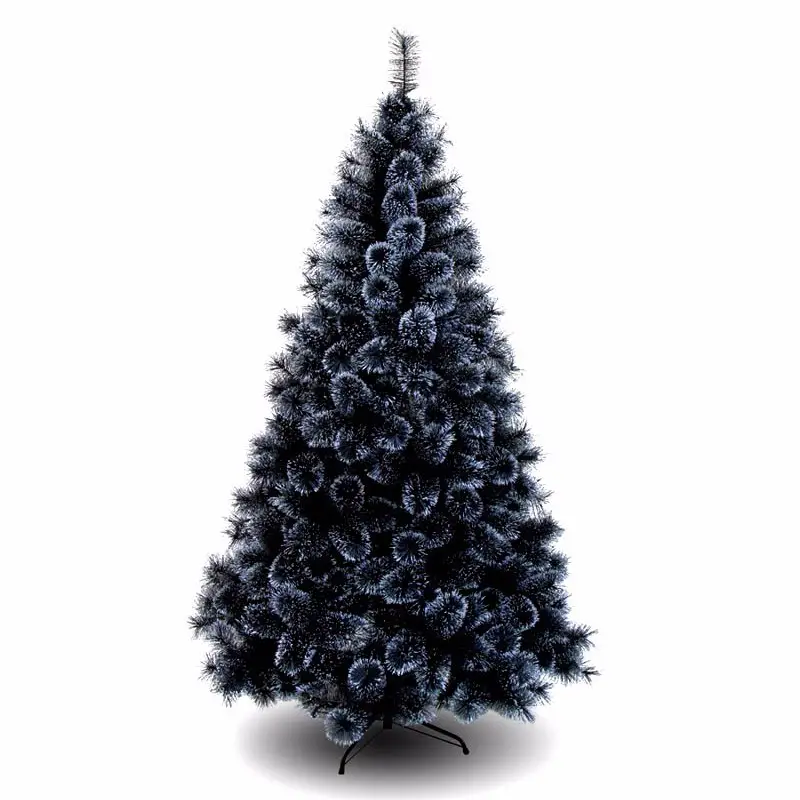 High Quality Black Artificial Pine Needle Customized Xmas Tree Christmas tree With white Point for Home Festival Ornaments