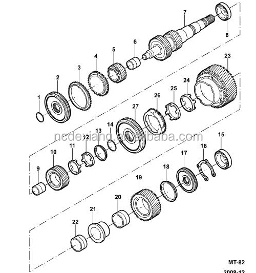 断面 Ford Transit V348 Gearbox Parts - High-Quality